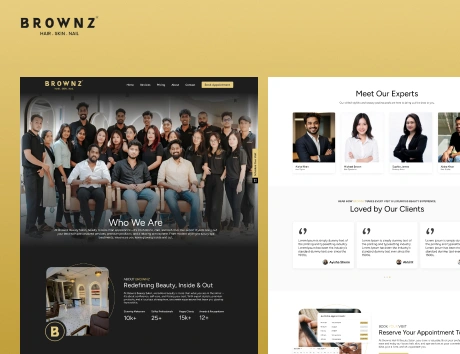 Brownz Salon website Screenshot 2