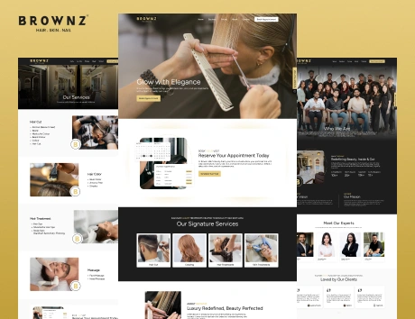 Brownz Salon website Screenshot 3